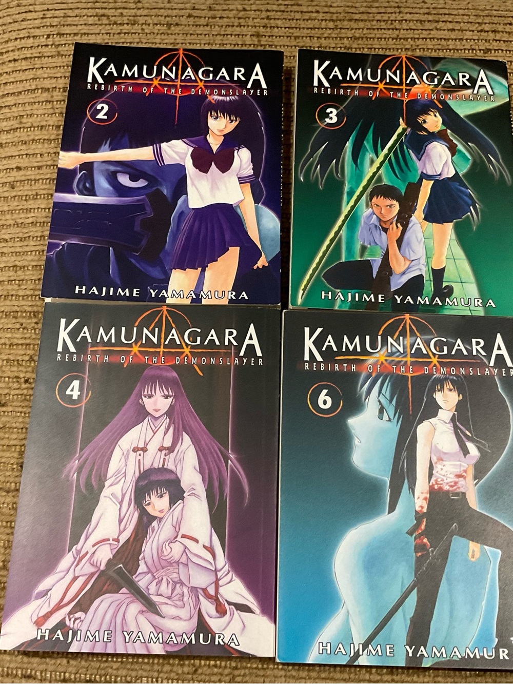 Kamunagara Volumes 2, 3, 4 & 6 Manga Lot Purple & Teal Covers